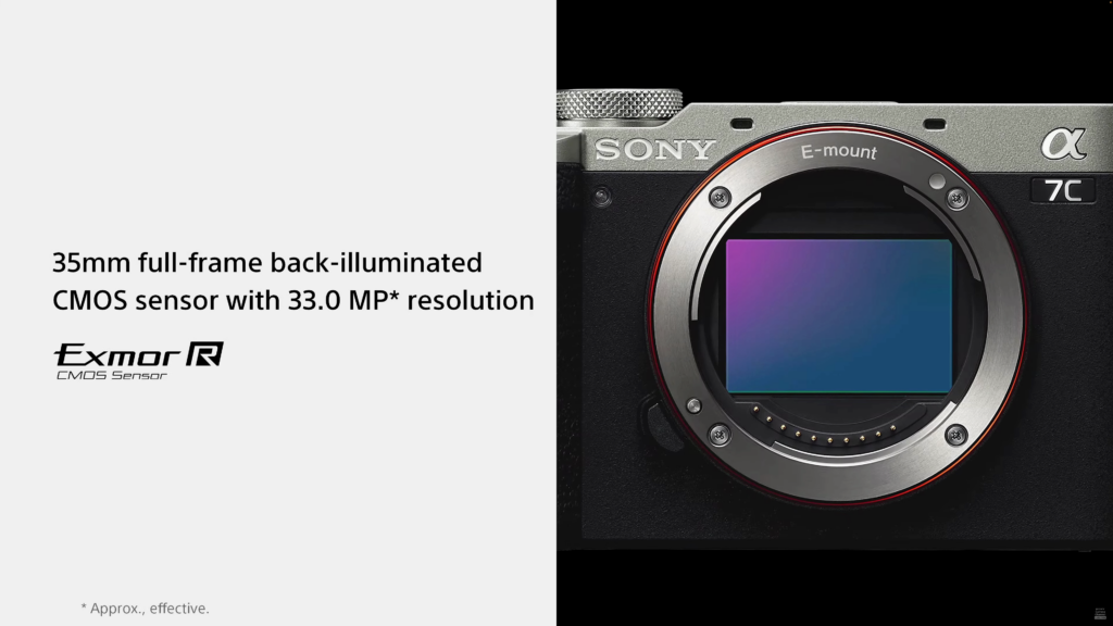 α7C Ⅱには有効最大約3300万画素のフルサイズ裏面照射型CMOSセンサーを搭載