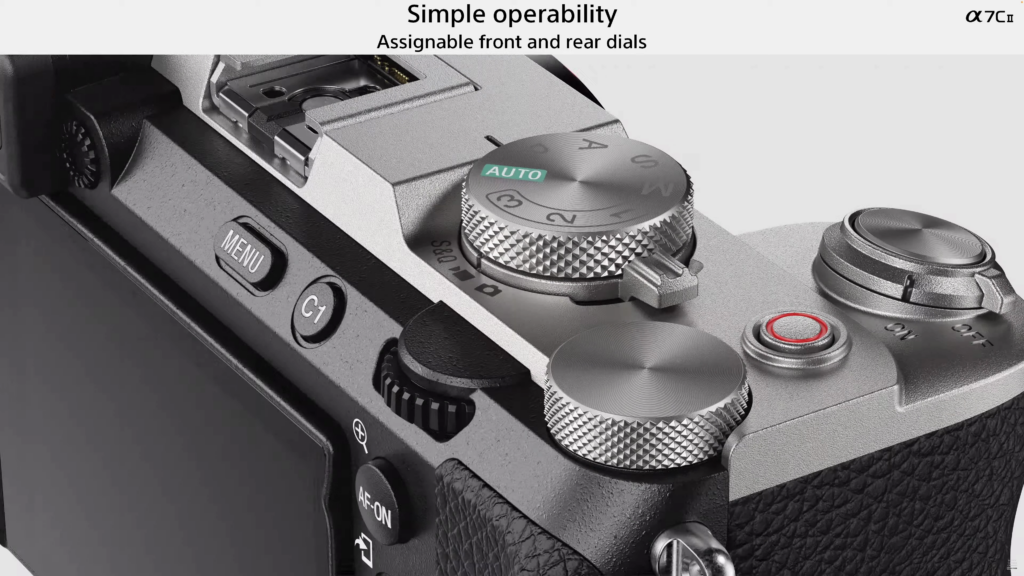 α7C Ⅱは操作性が向上　本体右上ボタン部分
