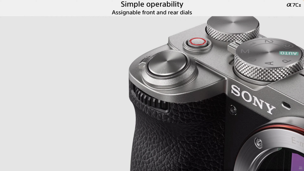 α7C Ⅱは操作性が向上　前ダイヤル部分