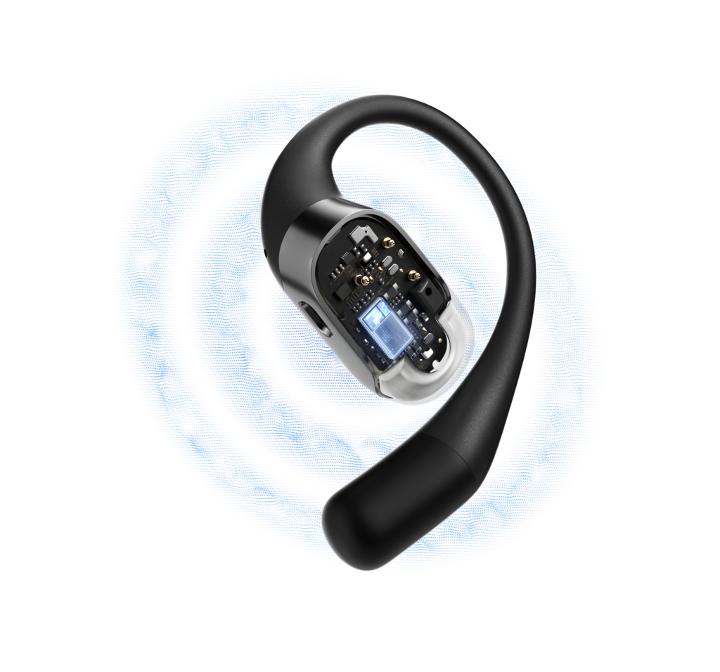 低周波強調アルゴリズムが採用されているShokz OpenBassTMのイメージ図