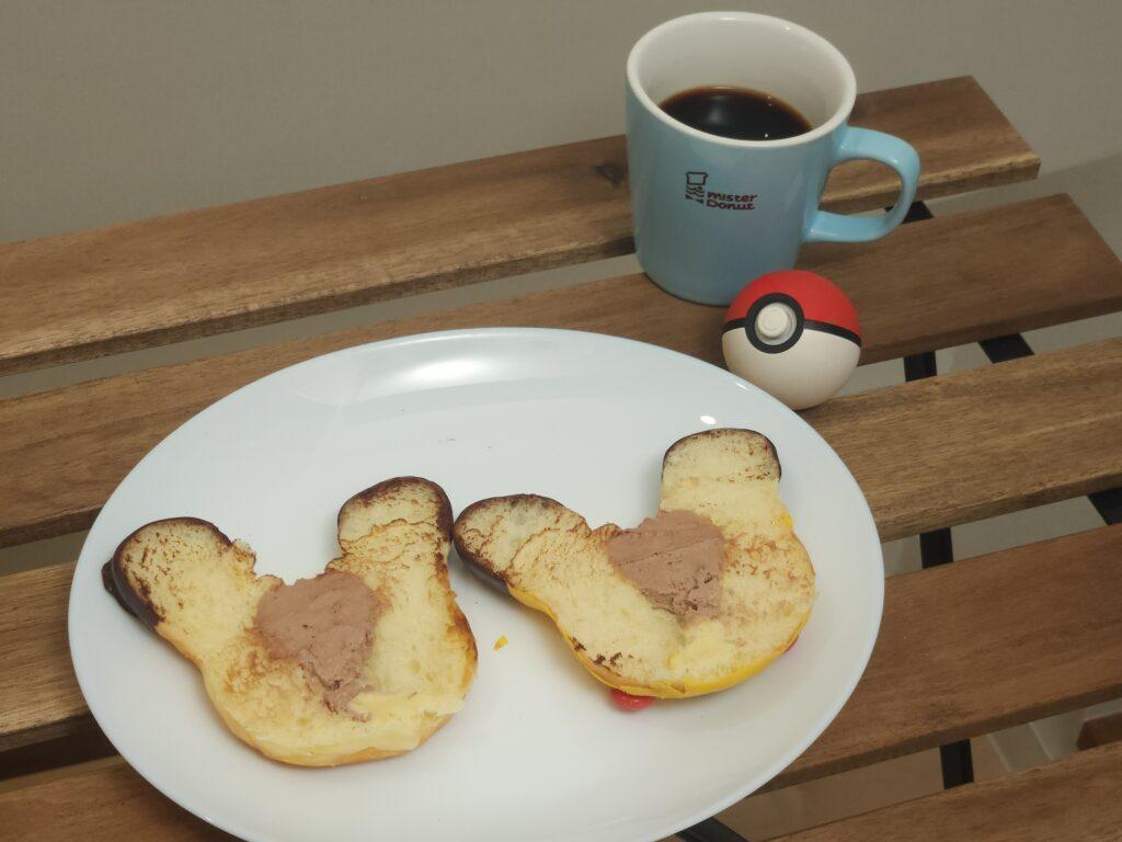 ミスドポケモンコラボ_ピカチュウ ドーナツ中身