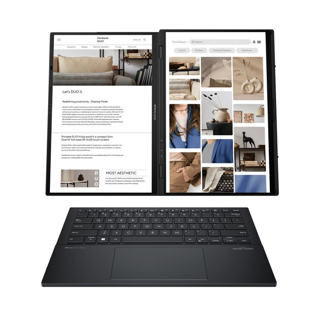 ASUS-Zenbook-DUO-(2024)-デスクトップスタイル横