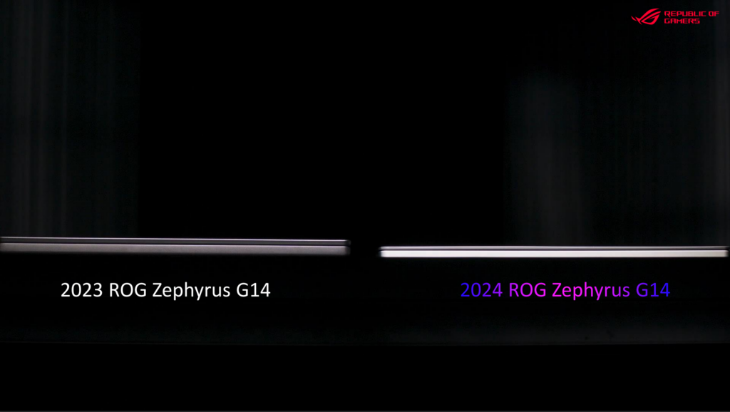 ROG Zephyrus G14厚さ比較