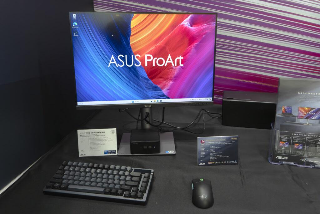 CP+ 2024:ASUSブース ASUS NUC 14 Pro Mini PC × ProArt Display PA248CRV