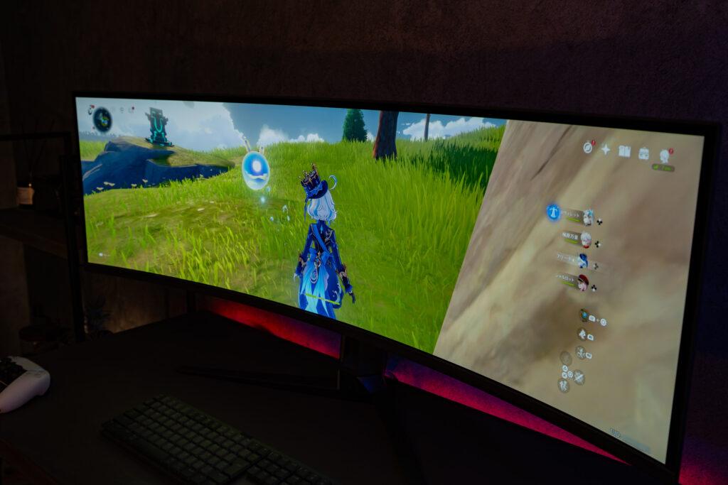 ROG Swift OLED PG49WCD OLED採用の49型スーパーウルトラワイドモニターがもたらす圧倒的没入感 原神