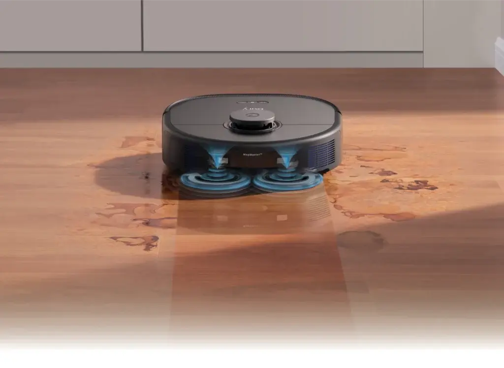 Eufy X10 Pro Omniの水拭きは、24時間放置してしまったコーヒーも簡単に拭き取れる