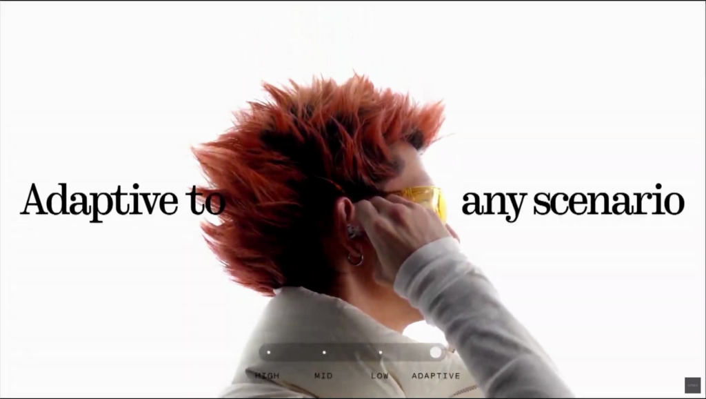 「Nothing Ear (a)」アダプティブアクティブノイズキャンセリング