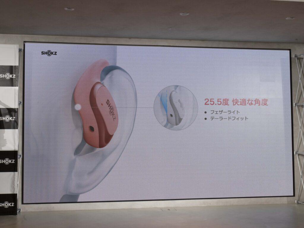 「OpenFit Air」のハウジングの角度が変更