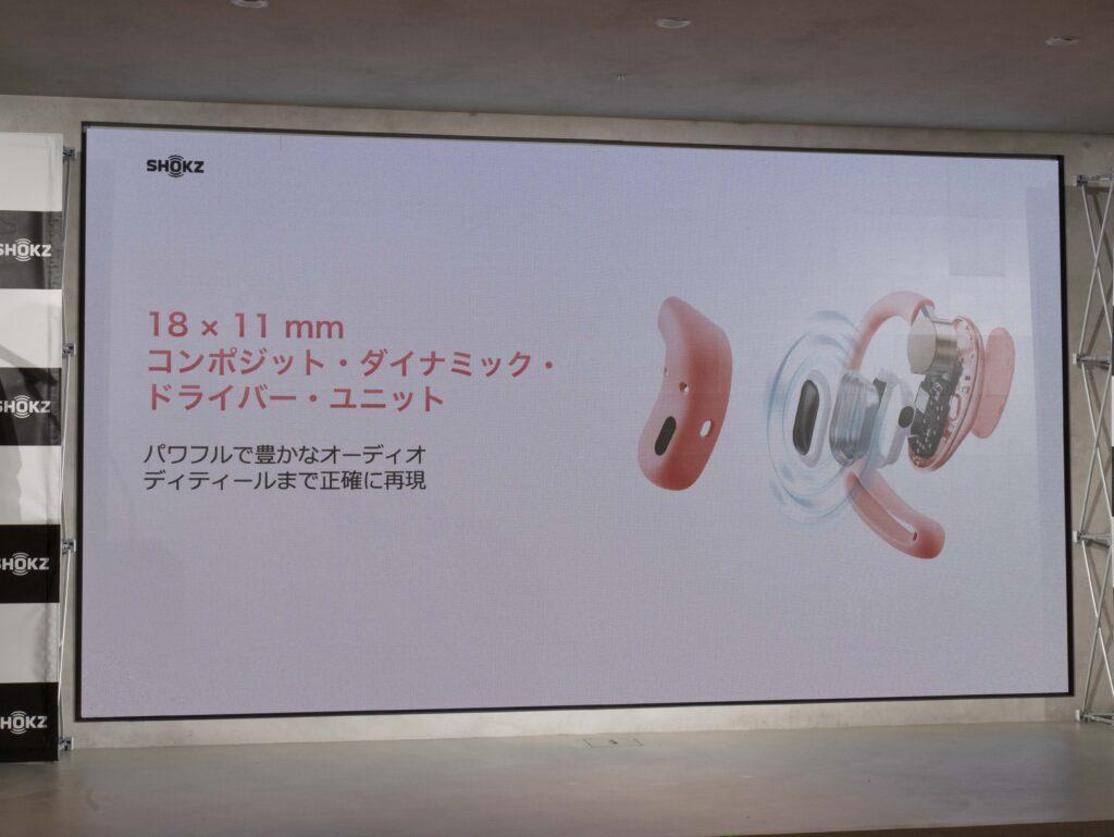 「OpenFit Air」は18×11mmのコンポジット・ダイナミック・ドライバーユニットを搭載