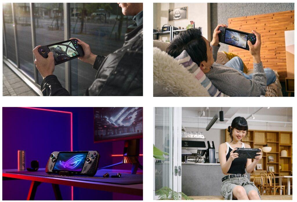 新登場する「ASUS ROG Ally X」で遊んでいる様子