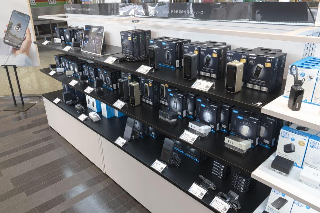 「Anker Store 銀座」に展示されるAnker Primeシリーズ
