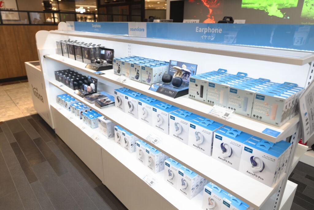 「Anker Store 銀座」に展示されるSoundcoreブランド