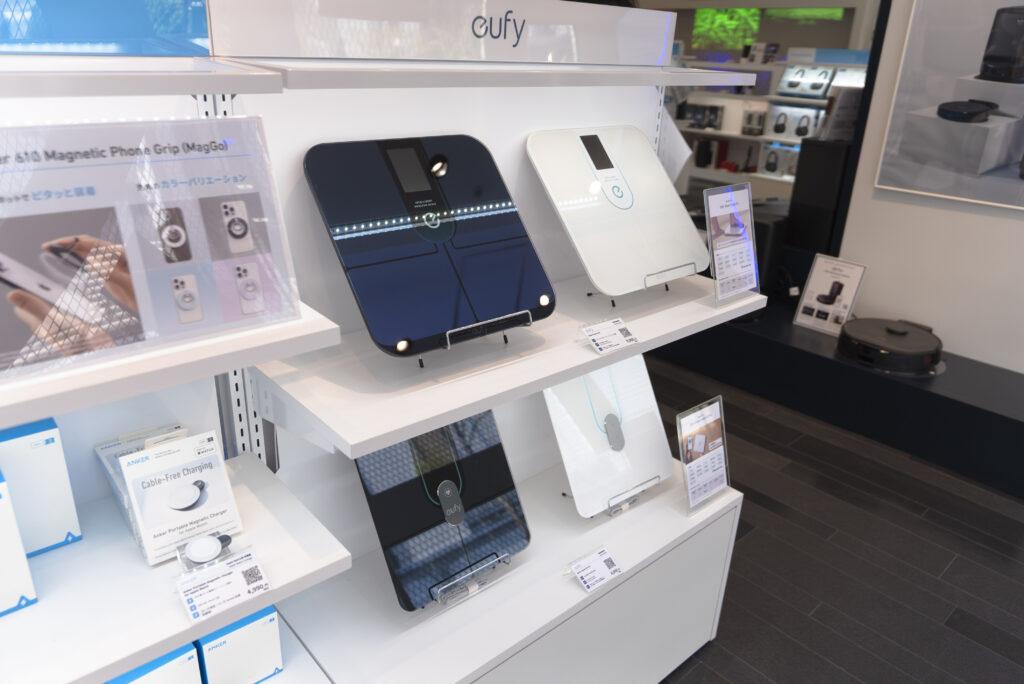 「Anker Store 銀座」に展示されるEufyブランド
