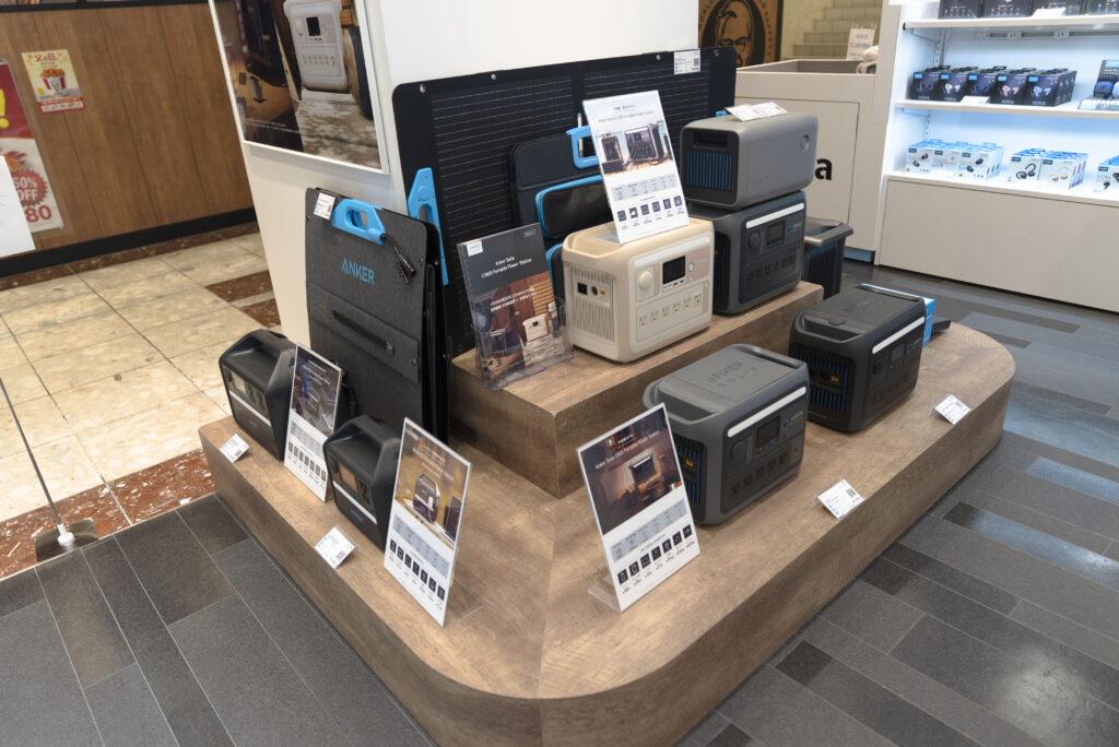 「Anker Store 銀座」に展示されるSolixシリーズ