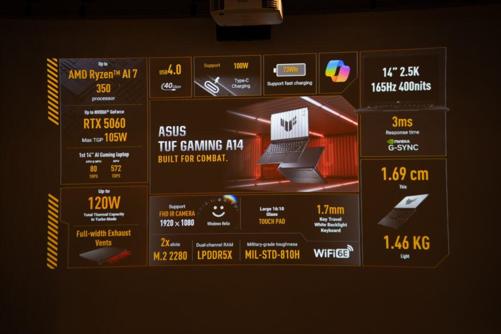 ASUS TUF Gaming A14スペック画像