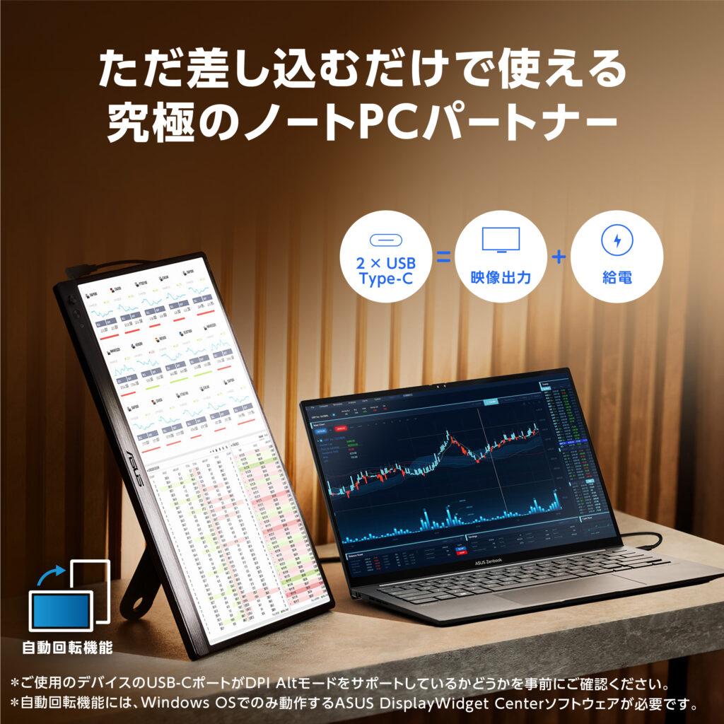 モニターを接続して使っている様子
