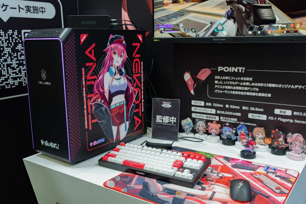 TGS2025　GALLERIAブース、初公開されたぶいすぽっ！コラボゲーミングマウス、「VSPO!GEAR」第三弾となるゲーミングマウス　猫汰つなモデル