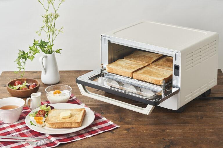 ビックカメラ「OB-T133BK-W」は4枚の食パンを一度に焼くのに便利なスチームオーブントースター