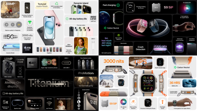 USB Type-C対応iPhone 15 / 15 Pro、Apple Watch Series 9と目白押しだったApple Event