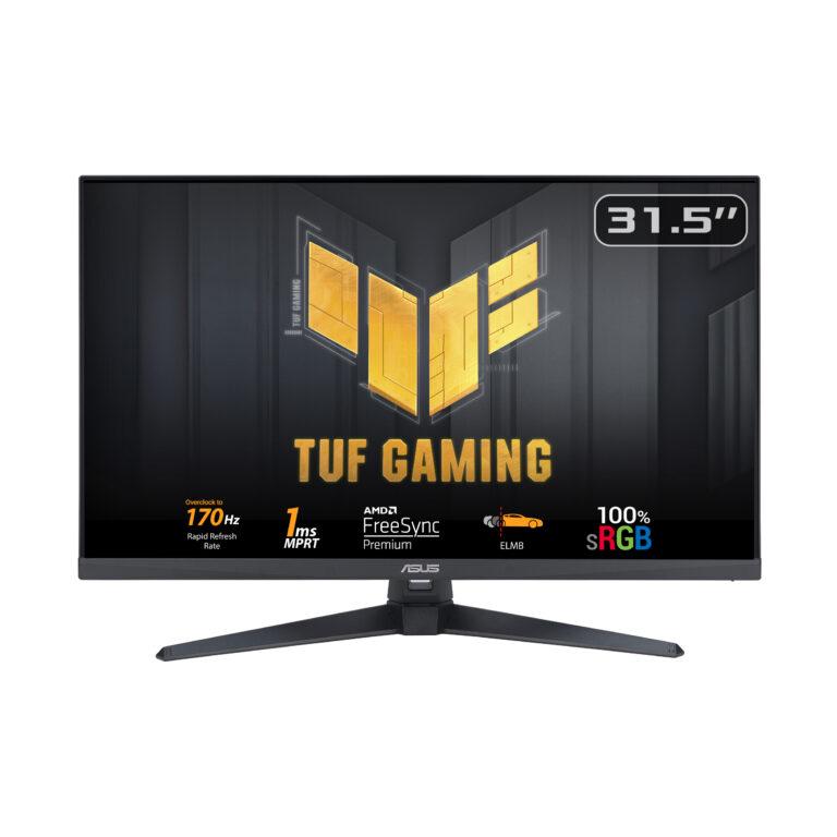 ASUSの新型ゲーミングモニター「TUF Gaming VG328QA1A」が8月23日発売。最大170Hz駆動と応答速度1ms、フルHDの解像度に対応