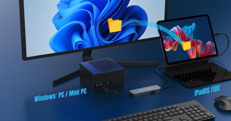 iPadをWindows PCの外部モニター化できるUSBハブ「iPad/iPhone to Windows PC クロスリンクハブJCH422」がj5createから登場。9月6日発売で価格は10,980円