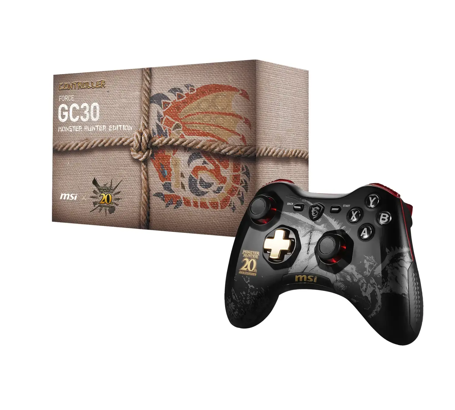 リオレウスモチーフのデザインがカッコ良すぎる！MSI×CAPCOMのコラボコントローラー「FORCE GC30 MONSTER HUNTER EDITION」が登場