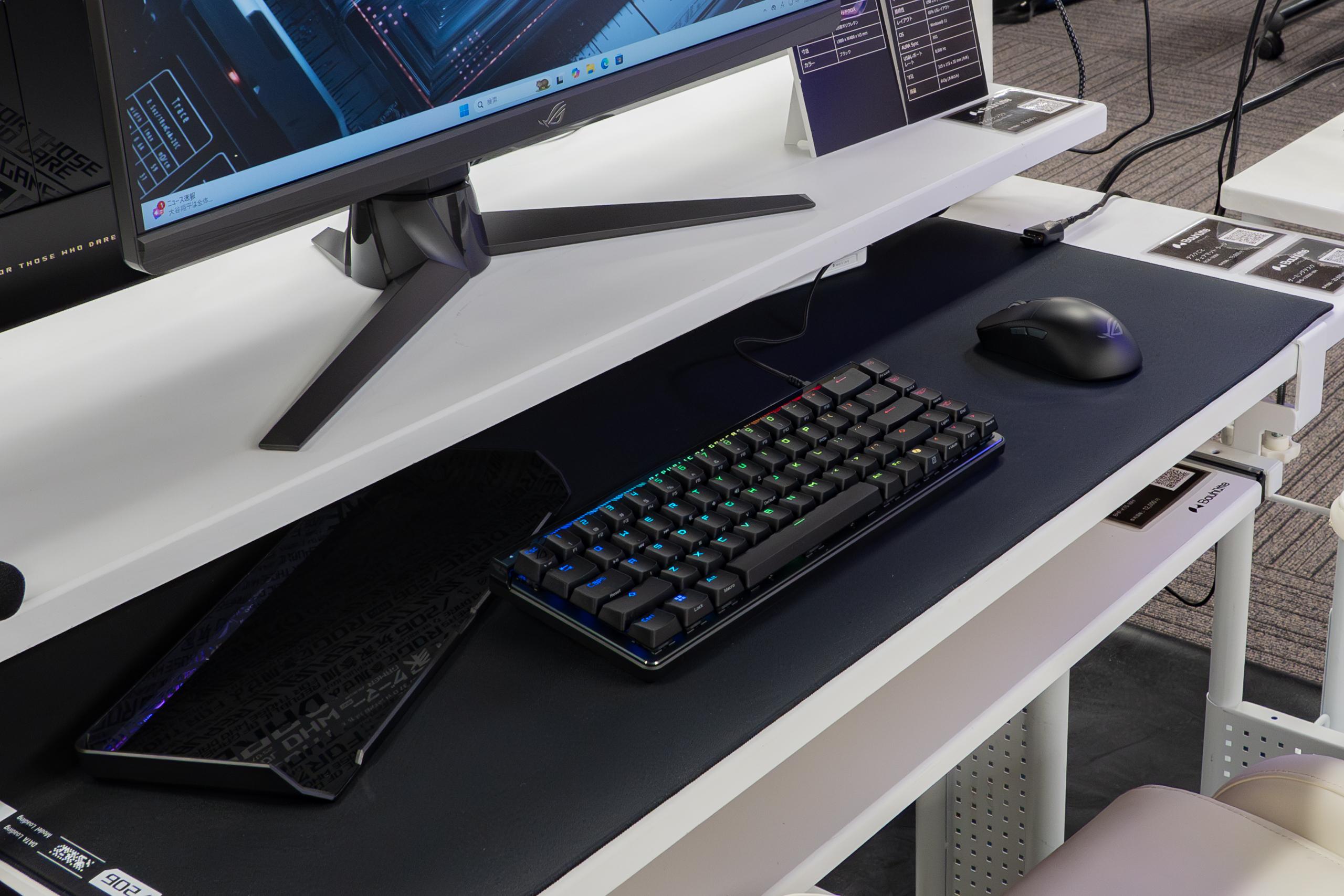 ASUSから待望のラピッドトリガー対応キーボード「ROG Falchion Ace HFX」が登場。65%のコンパクトサイズも魅力
