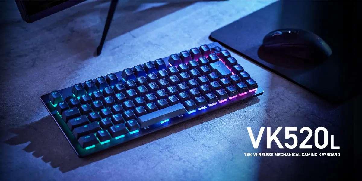 エレコムから操作ミスを防止できるキー設計のゲーミングキーボード「ELECOM VK520L」が登場！75%レイアウトでコンパクト