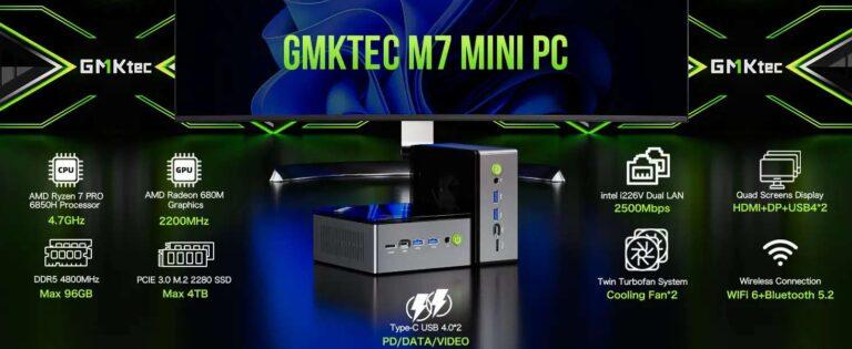 6万円台で購入できるハイコスパミニPC「GMKtec M7」がセール中！2月25日まで23%OFFで販売