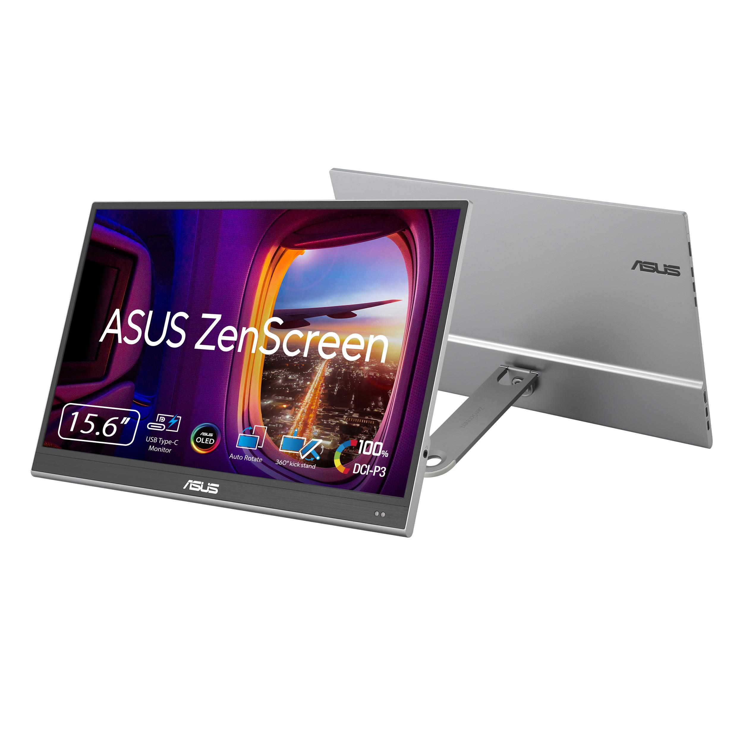 ASUSから高品質な有機ELポータブルモニター「ZenScreen OLED MQ16AHE」が登場。DCI-P3 100%カバーで1ms応答速度を実現、価格は62,820円