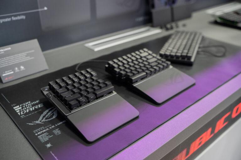 ASUSが分割キーボード「ROG Falcata gaming keyboard」を海外発表。新型の磁気式スイッチ採用でラピッドトリガー＆ホットスワップに対応した75%レイアウトモデル。
