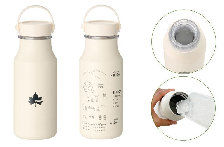 LOGOSから「真空デザインボトル」新登場！氷が飛び出さない中栓設計と食洗機対応で使いやすさ向上。マットな質感の500mlサイズで価格は2,880円。