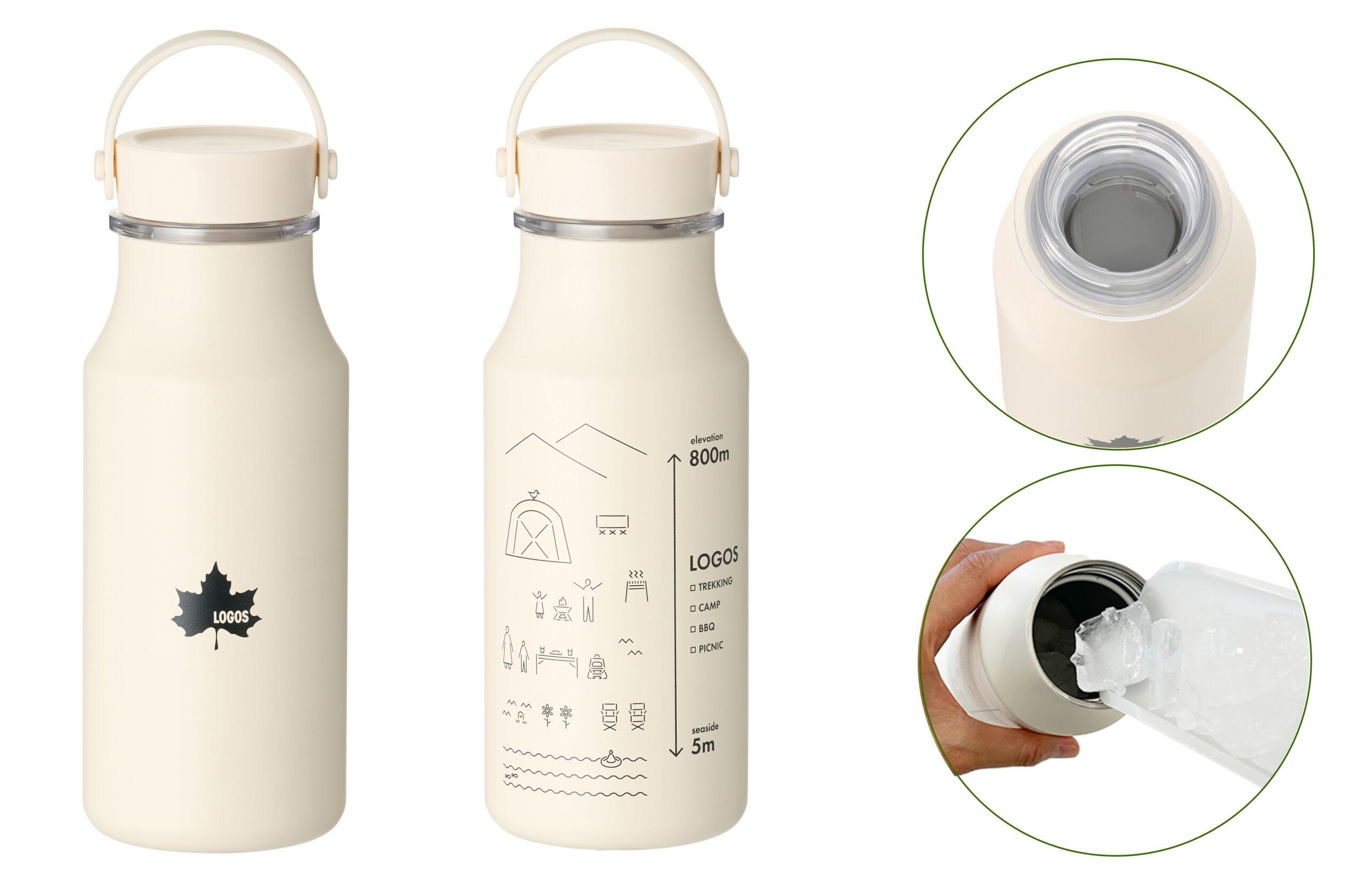 LOGOSから「真空デザインボトル」新登場!氷が飛び出さない中栓設計と食洗機対応で使いやすさ向上。マットな質感の500mlサイズで価格は2,880円。