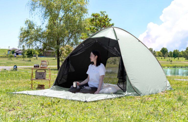 タンスのゲン、累計16万台販売の人気ポップアップテントに遮熱機能付き新モデル登場。完全遮光・UVカット100%のブラックコーティングモデルでテント内温度を最大17℃低減