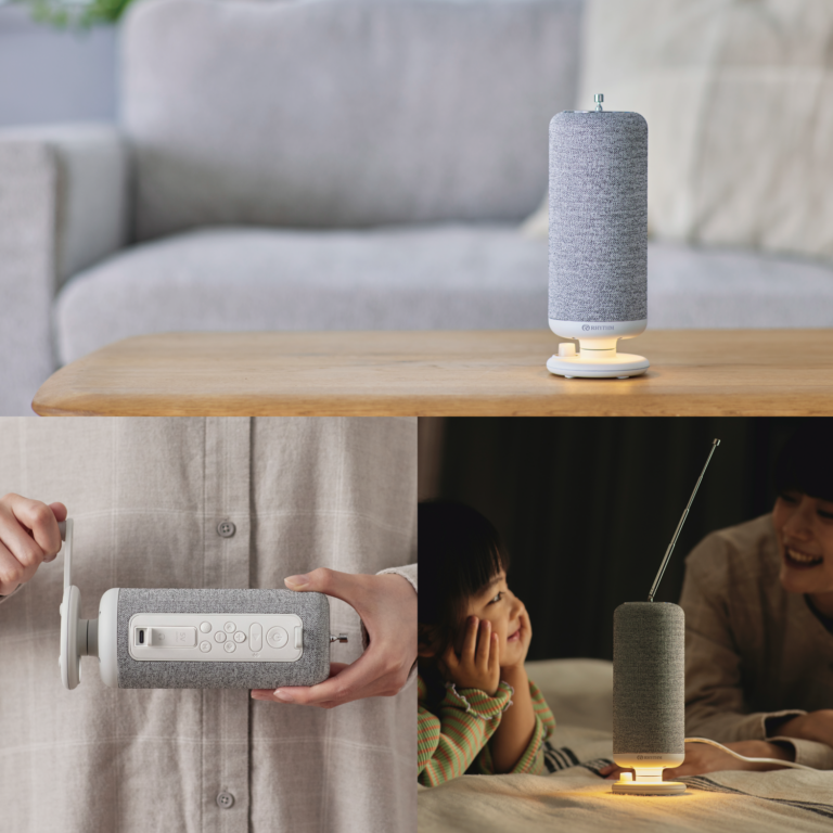 リズムから手回し充電搭載のBluetoothスピーカー「CRANKSPEAKER」発売。高音質でインテリアに調和するデザイン、非常時はスマホ充電も可能