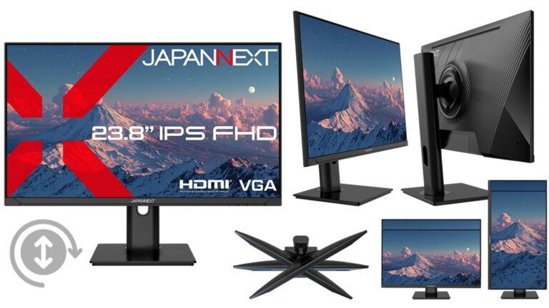 JAPANNEXTから2万円以下の23.8インチIPS液晶モニター「JN-IPS238F-HSP」11月7日発売。高さ調整可能な多機能スタンド搭載で17,980円。