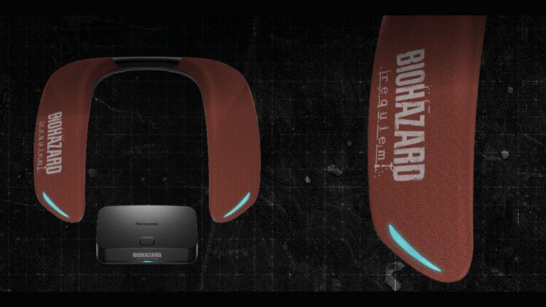 パナソニックから、バイオハザードコラボのネックスピーカー発売。ホラーモード搭載で4chサラウンド。