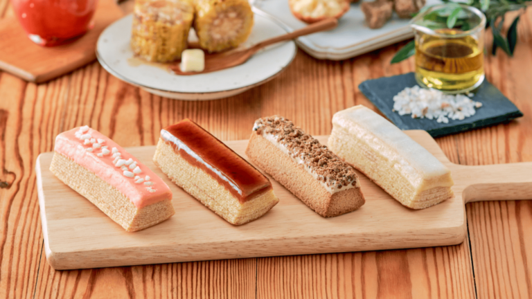 無印良品、「みんなでつくるバウム」第2弾を期間限定発売。りんご飴・焼きとうもろこし・サーターアンダギー・オリーブ塩の4種