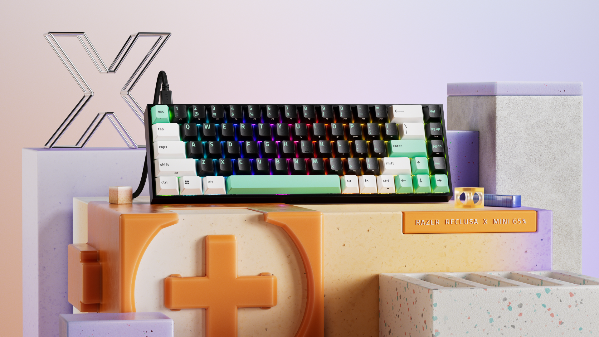Razer、ホットスワップに対応した65%ゲーミングキーボード「Reclusa X Mini 65%」発表