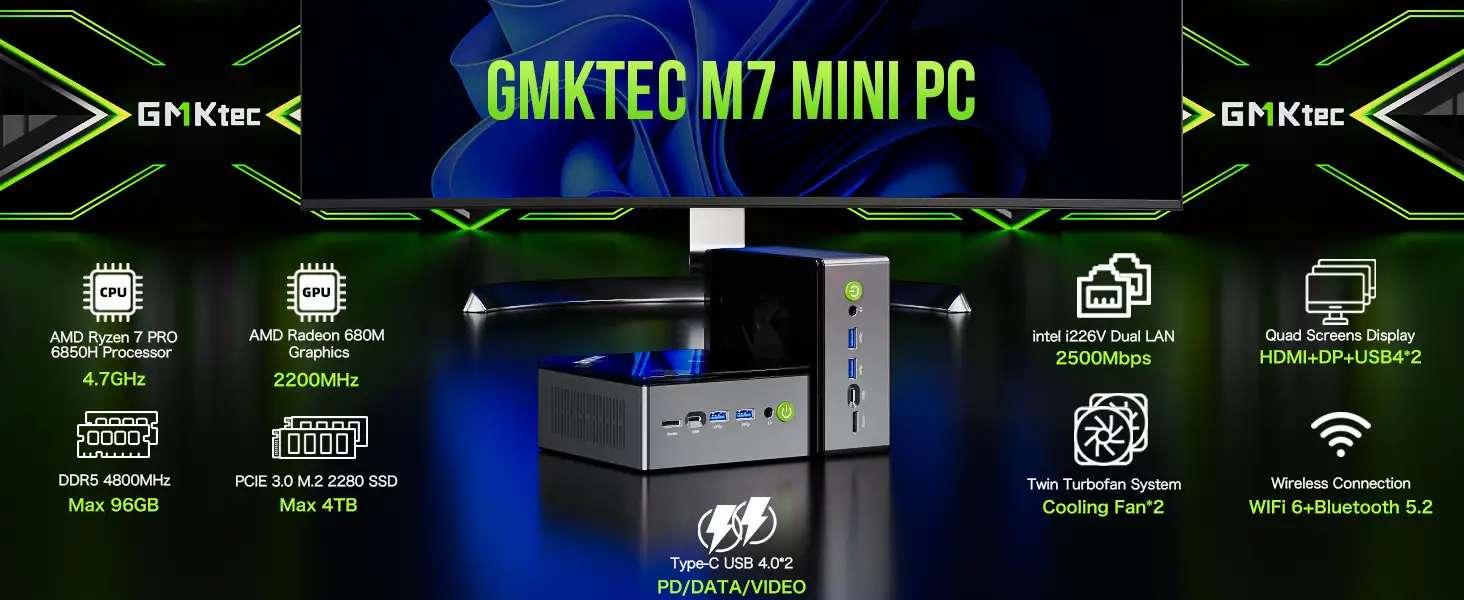 6万円台で購入できるハイコスパミニPC「GMKtec M7」がセール中!2月25日まで23%OFFで販売