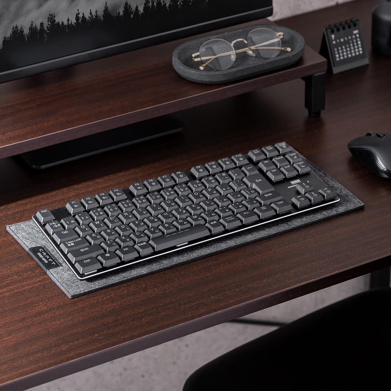 タイピング音がうるさいと感じたらこれ!サンワサプライから吸音性に優れたキーボードマット3サイズが新登場、1,480円から。