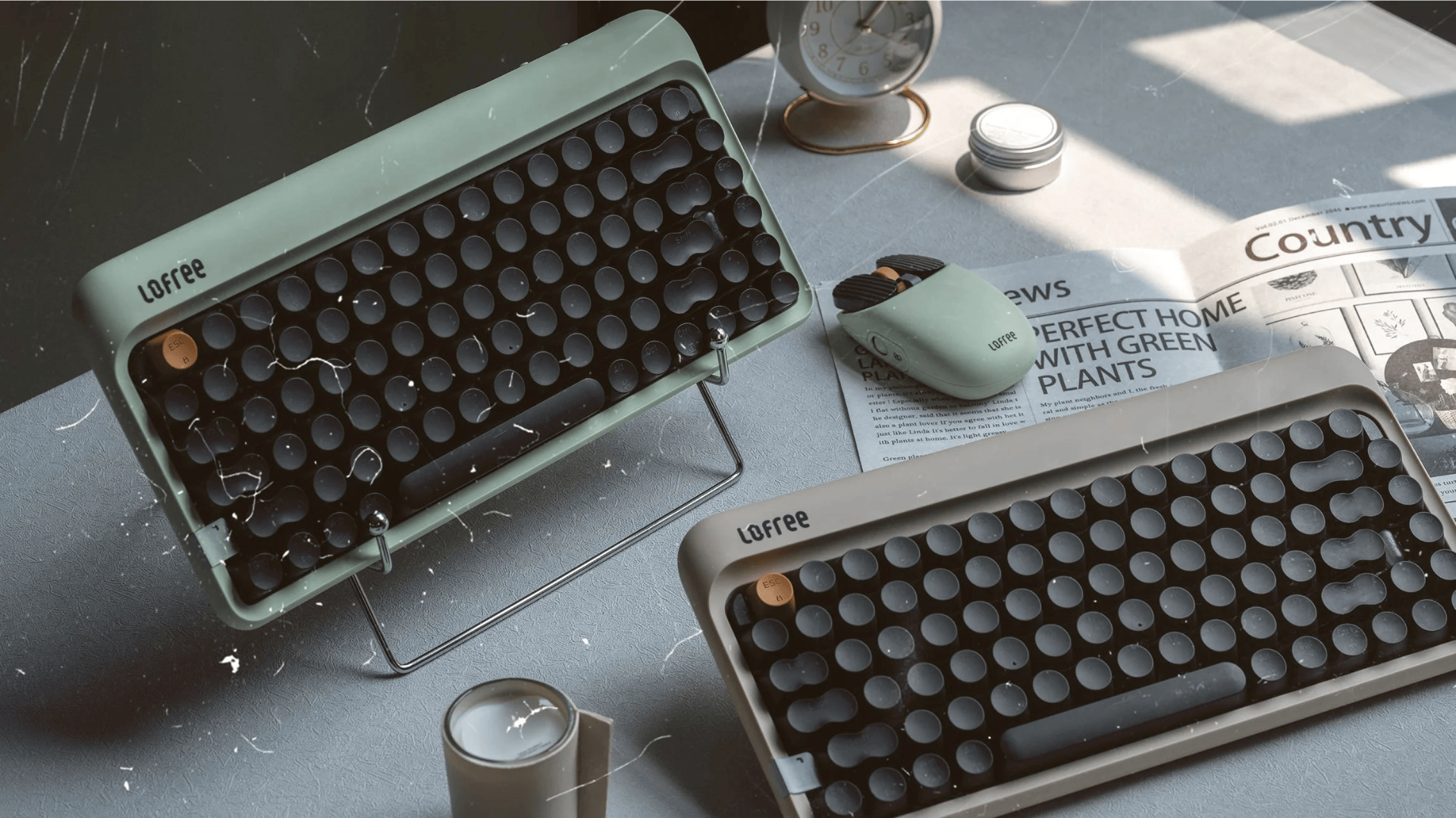 Lofree 1970sシリーズ販売開始。メカニカルキーボード&マウス・ガスケットマウント・3モード接続・4000mAhバッテリー