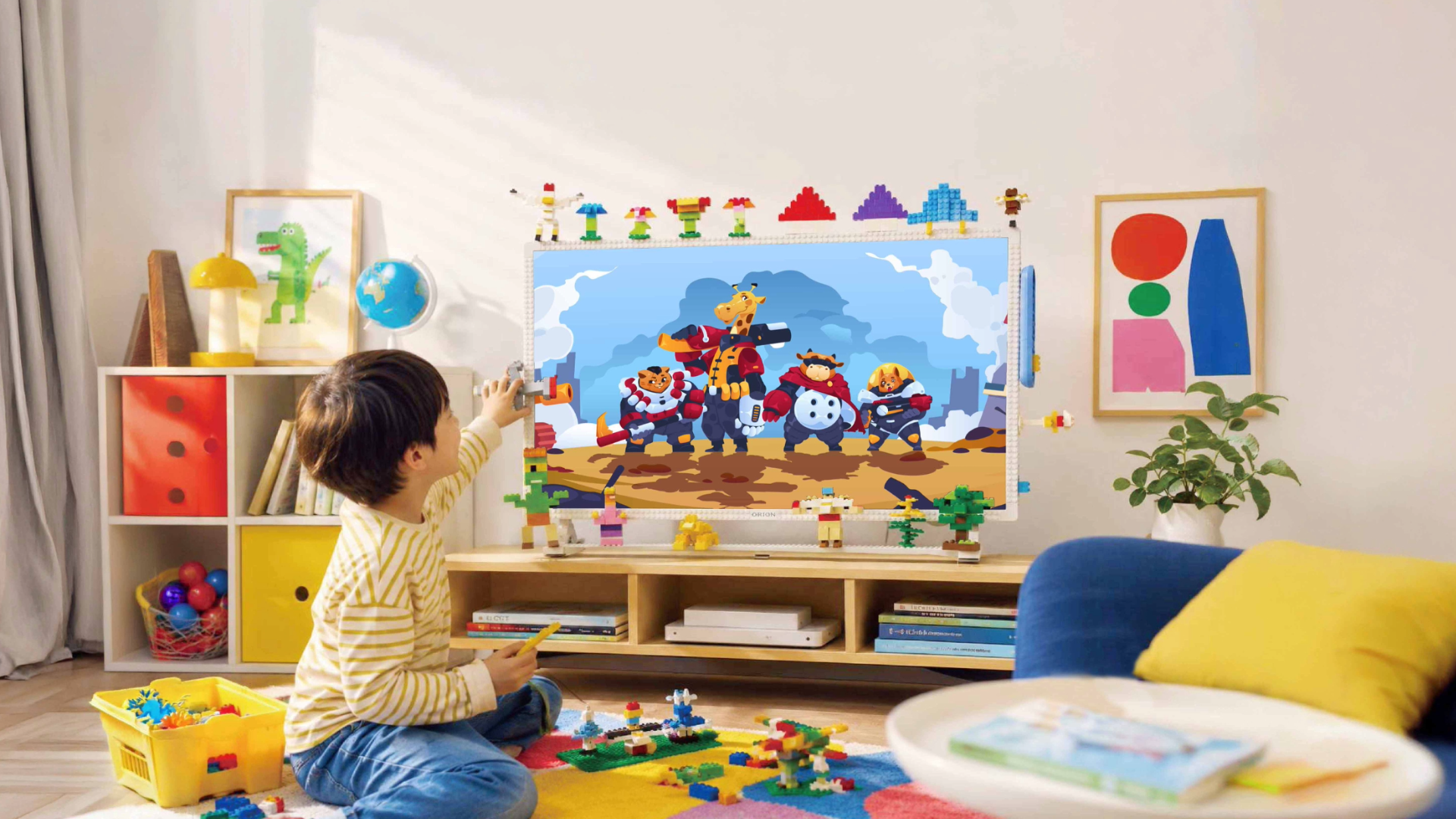 ドウシシャから、ブロックでフレームをカスタマイズできる32型チューナーレステレビ発売。Google TV搭載で4万9,280円