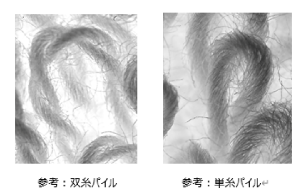 ふっくらパイルタオルの構造