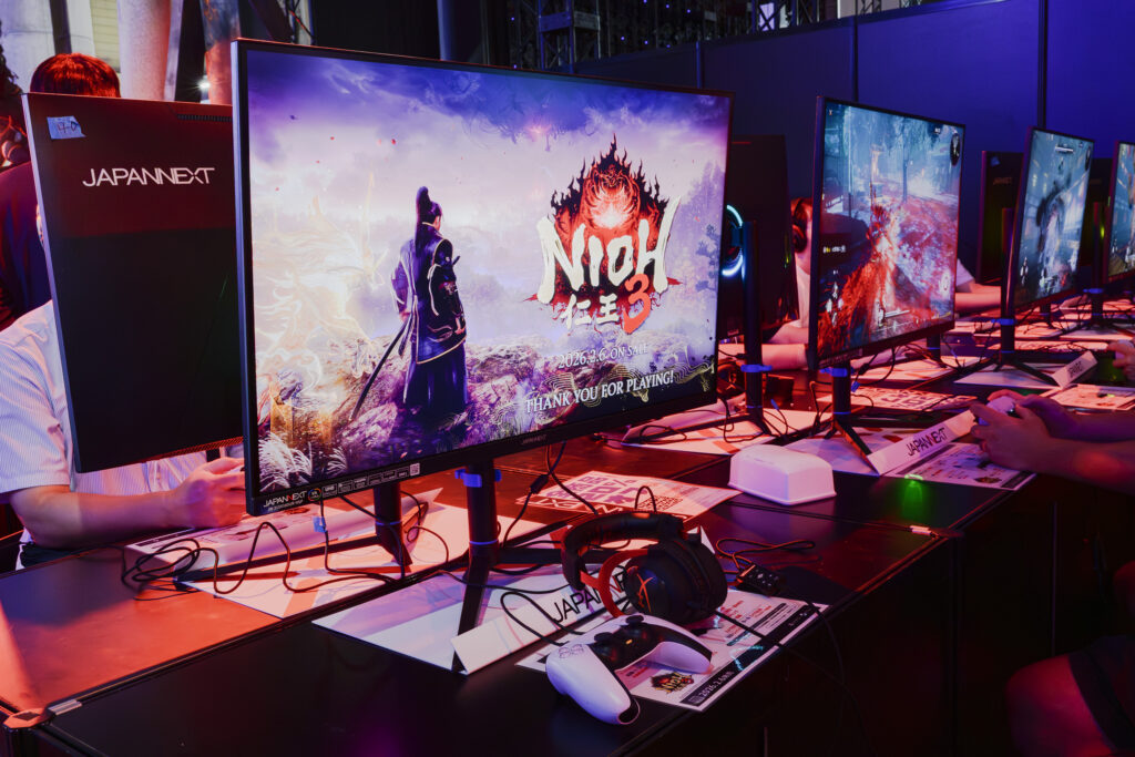 TGS2025　コーエーテクモゲームスブース、仁王3の試遊で使われている「JN-315V160UR-HSP」