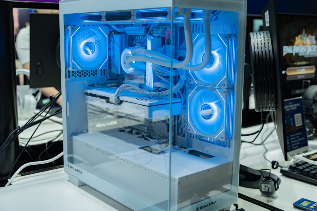 TGS2025　GALLERIAブース、先日発表されたばかりのゲーミングデスクトップPC「GALLERIA Fシリーズ」