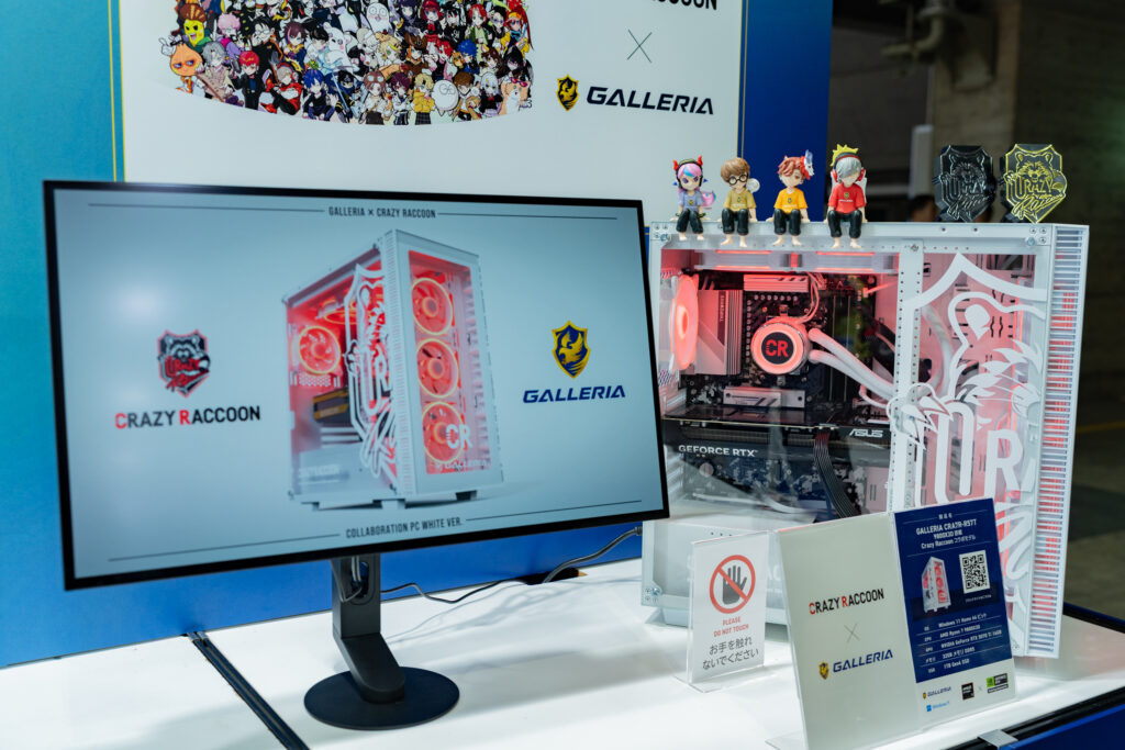 TGS2025　GALLERIAブース、発売中のCrazy RaccoonコラボPC