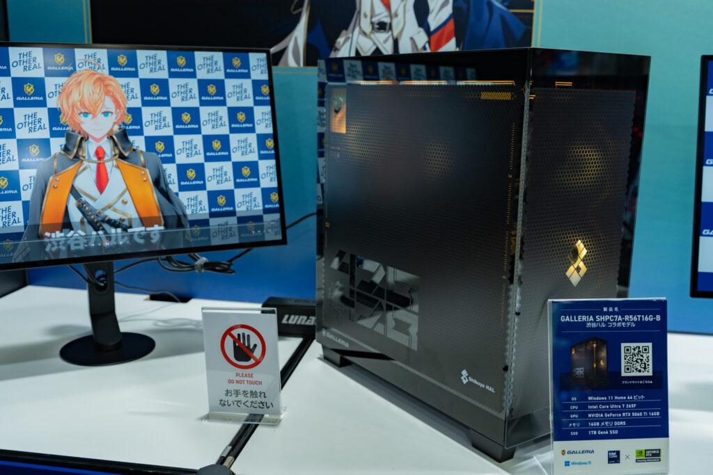 TGS2025　GALLERIAブース、発売中の渋谷ハルコラボPC