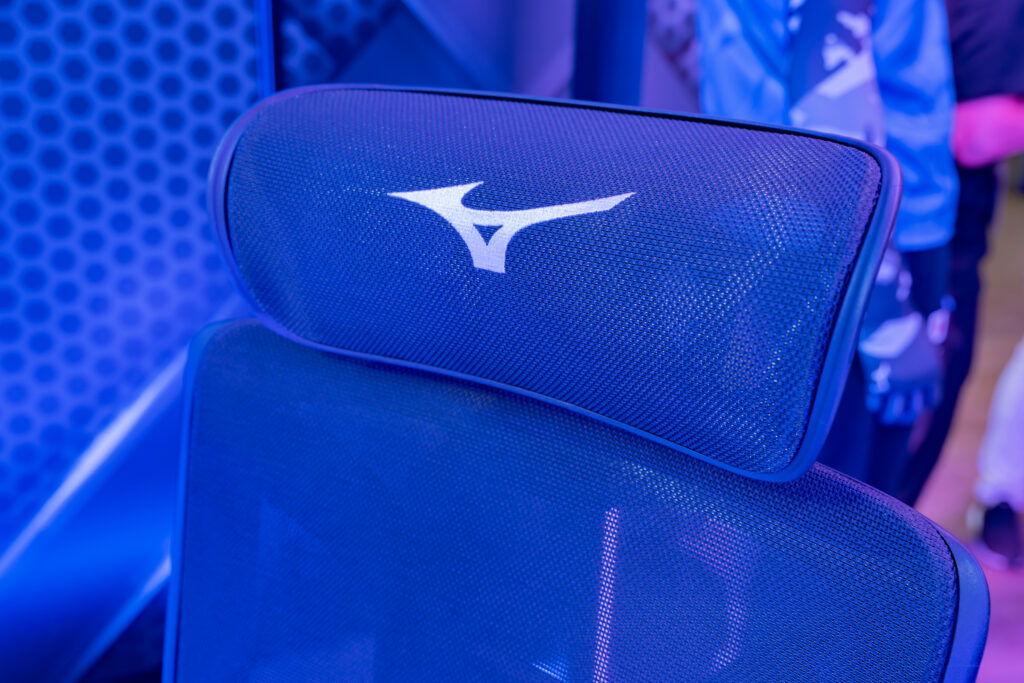 TGS2025　ミズノブース、参考展示されていたゲーミングチェア
