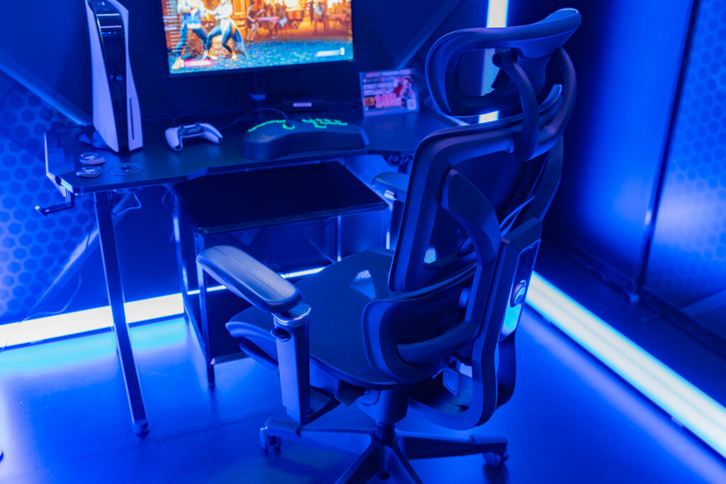 TGS2025　ミズノブース、参考展示されていたゲーミングチェア